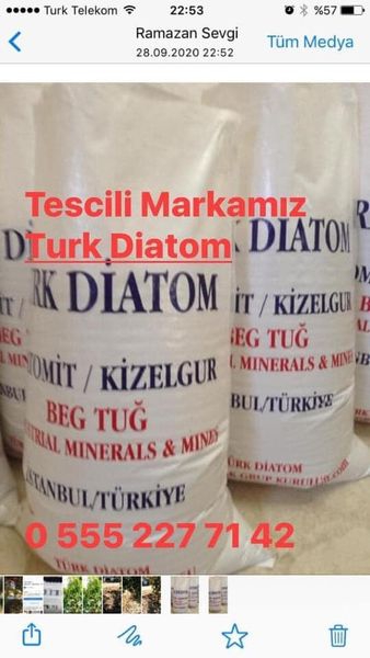 Diatom | Diyatom | Diatomite | Kizelgur | Pekmez Toprağı Zehirsiz ve Kokusuz Organik Doğal Bir Topraktır.