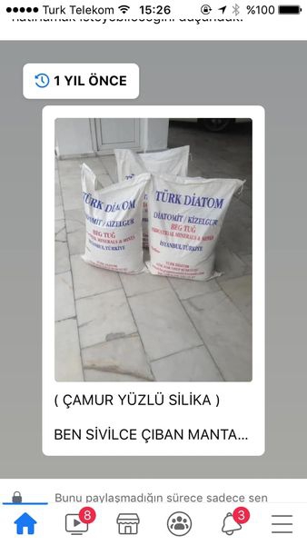 Diyatom Zehirsiz ve Kokusuz Yara Toprağı.